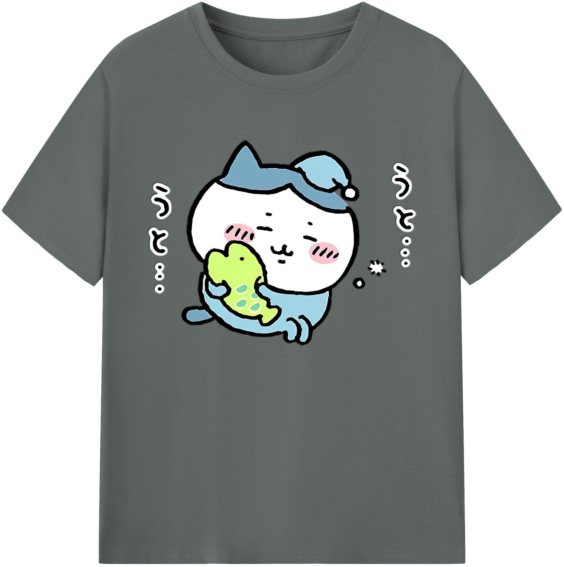 （画像用） ちいかわ ハチワレ Chii-kawa hachiware 綿100％ メンズ半袖Tシャツ｜肌触りやわらか＆通気性